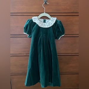 Edgehill Collection Velvet Dress with Lace